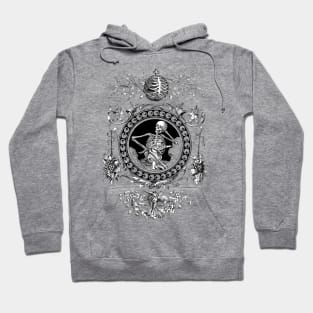 Skeleton Illustration Victorian Vintage Death Art Hoodie